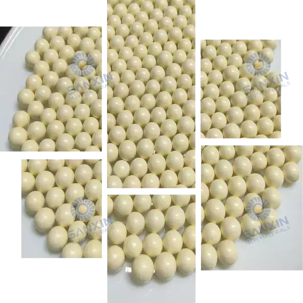 SXTZ47 — высокоплотные керамические шарики (AL₂O₃ + ZrO₂ ≥96%)